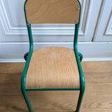 Vintage green school chair
