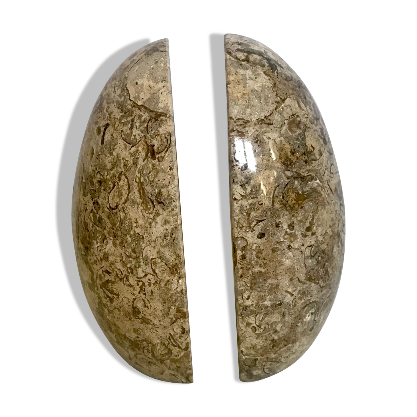 Pair of stone book clamts