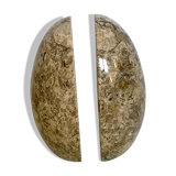 Pair of stone book clamts