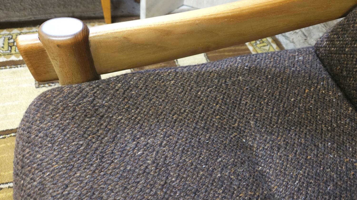3-seater sofa in terry wool from the 1970s