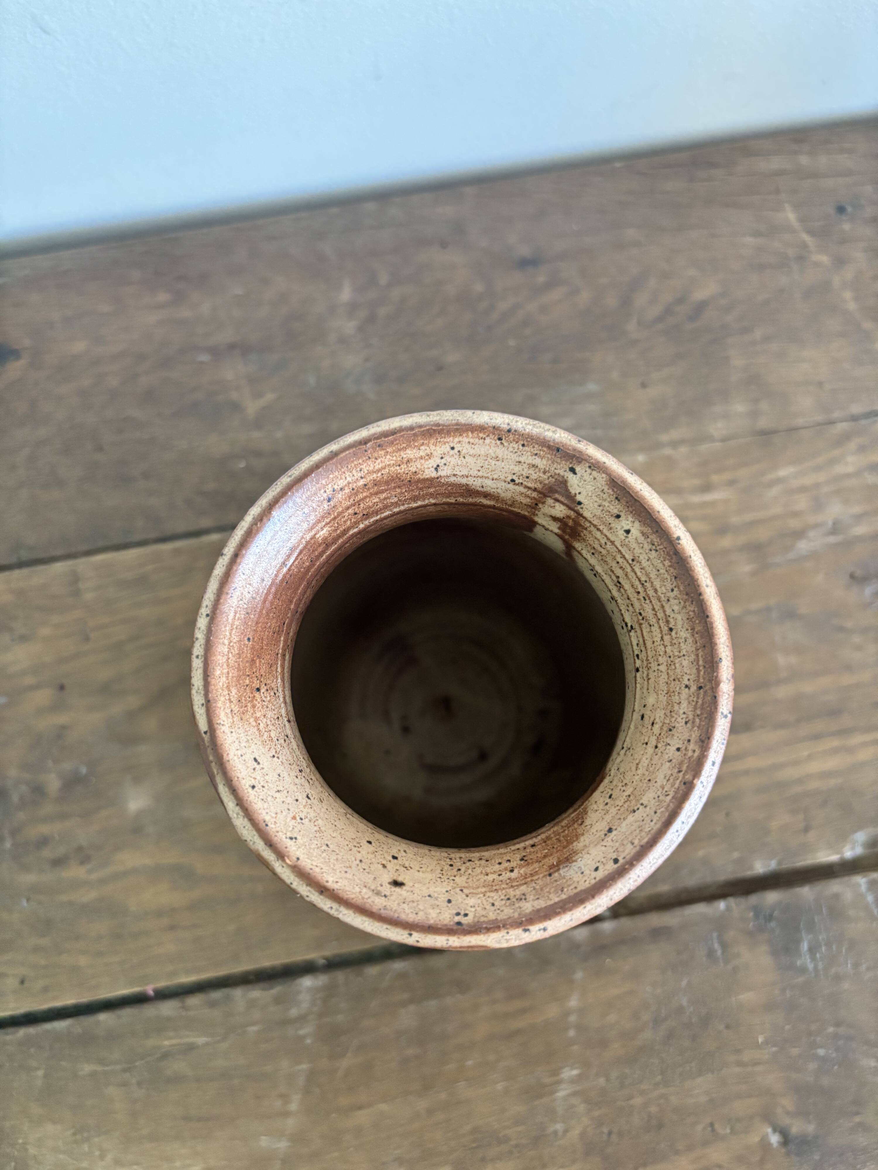 Vintage french stoneware ceramics set – mineral earth