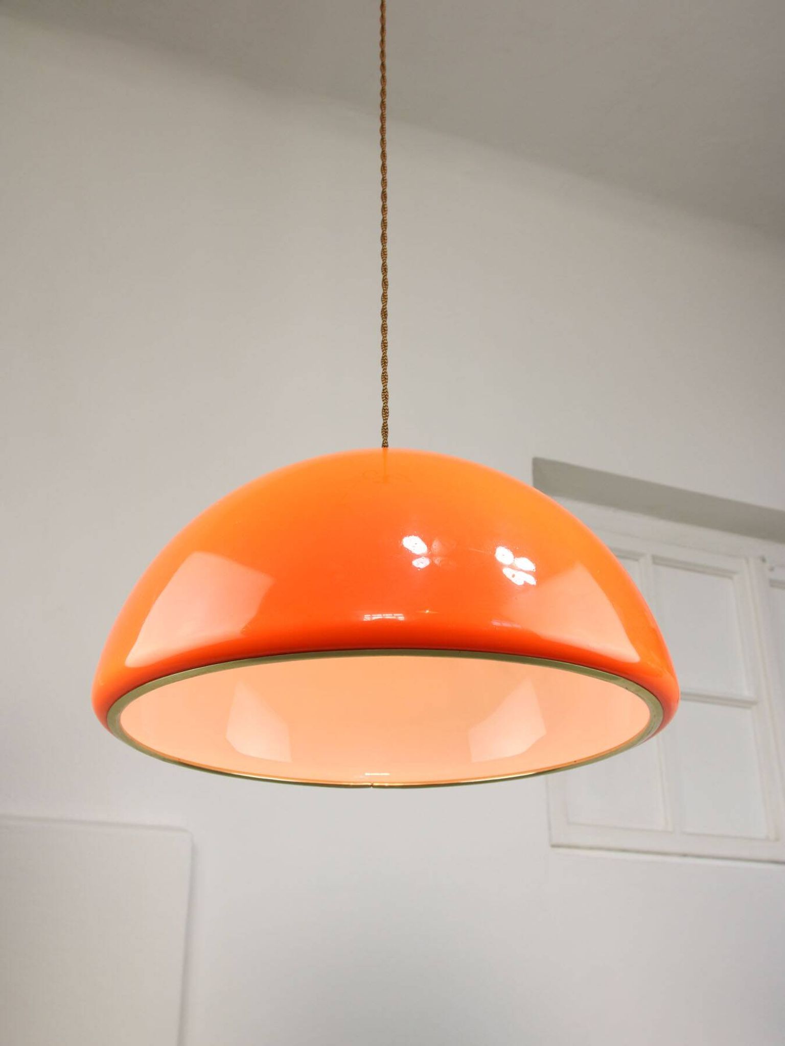 Lampe à Suspension Space Age Cabras par Luigi Massoni pour Guzzini, 1960s