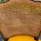 Paire de fauteuils cannés de style Louis XV