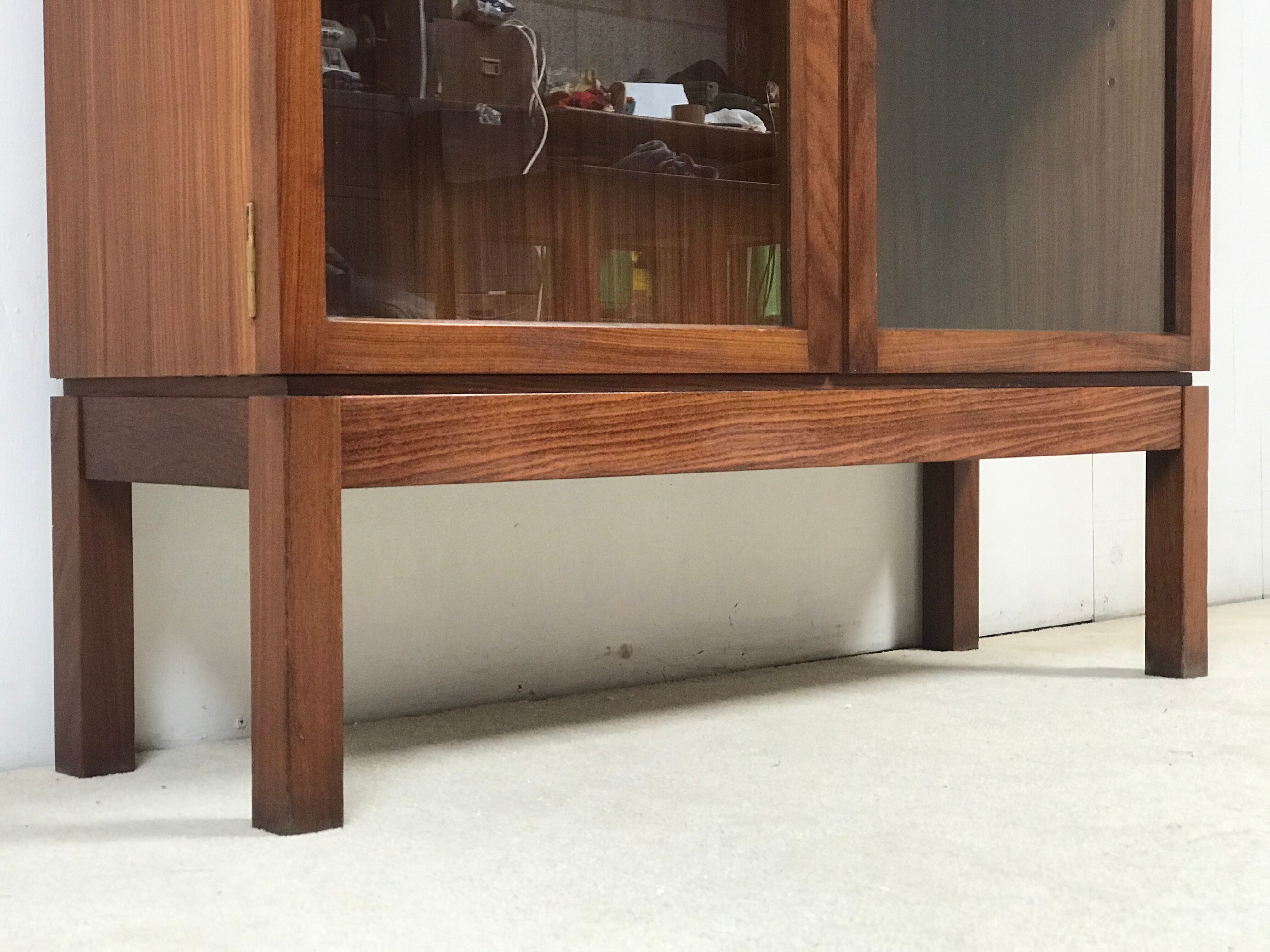 Mid-century teak and glazed display cabinet by J Nissenbaum & Son Ltd., 1970s