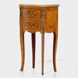 Louis XV 18th century marquetry bedside table nightstand chest of drawers