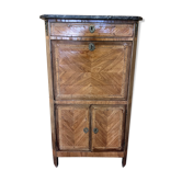Old secretary, Louis XVI period, in eighteenth century marquetry, 18th
