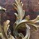 Paire d'appliques avec ampoules en bronze doré style Louis XV