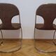 Paire de chaises rares des années 60 dans le style de Gastone Rinaldi, Italie, années 1970.