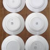 Old flat plates, in earthenware, Céranord St Amand factory
