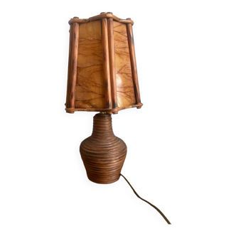 Vintage rattan lamp