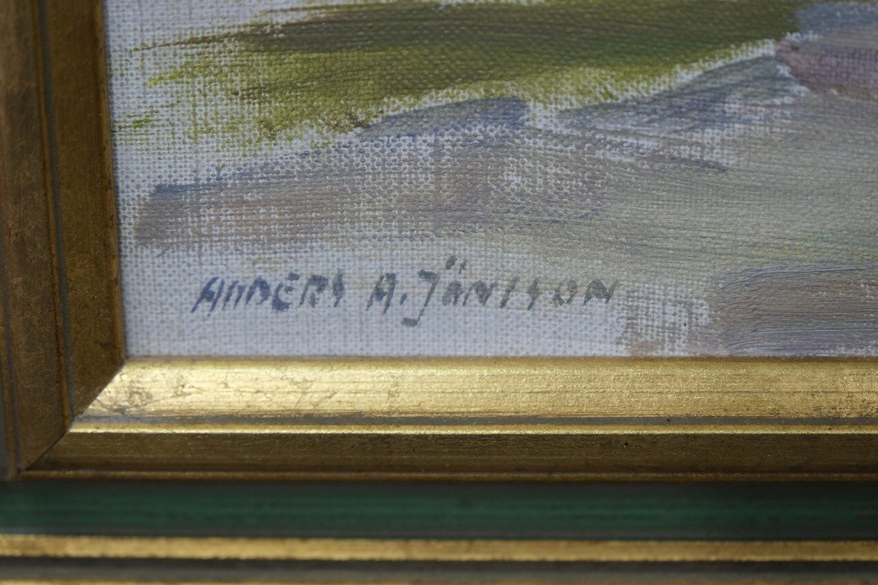 Anders A. Jonsson, Swedish landscape painting,  Oil on Canvas