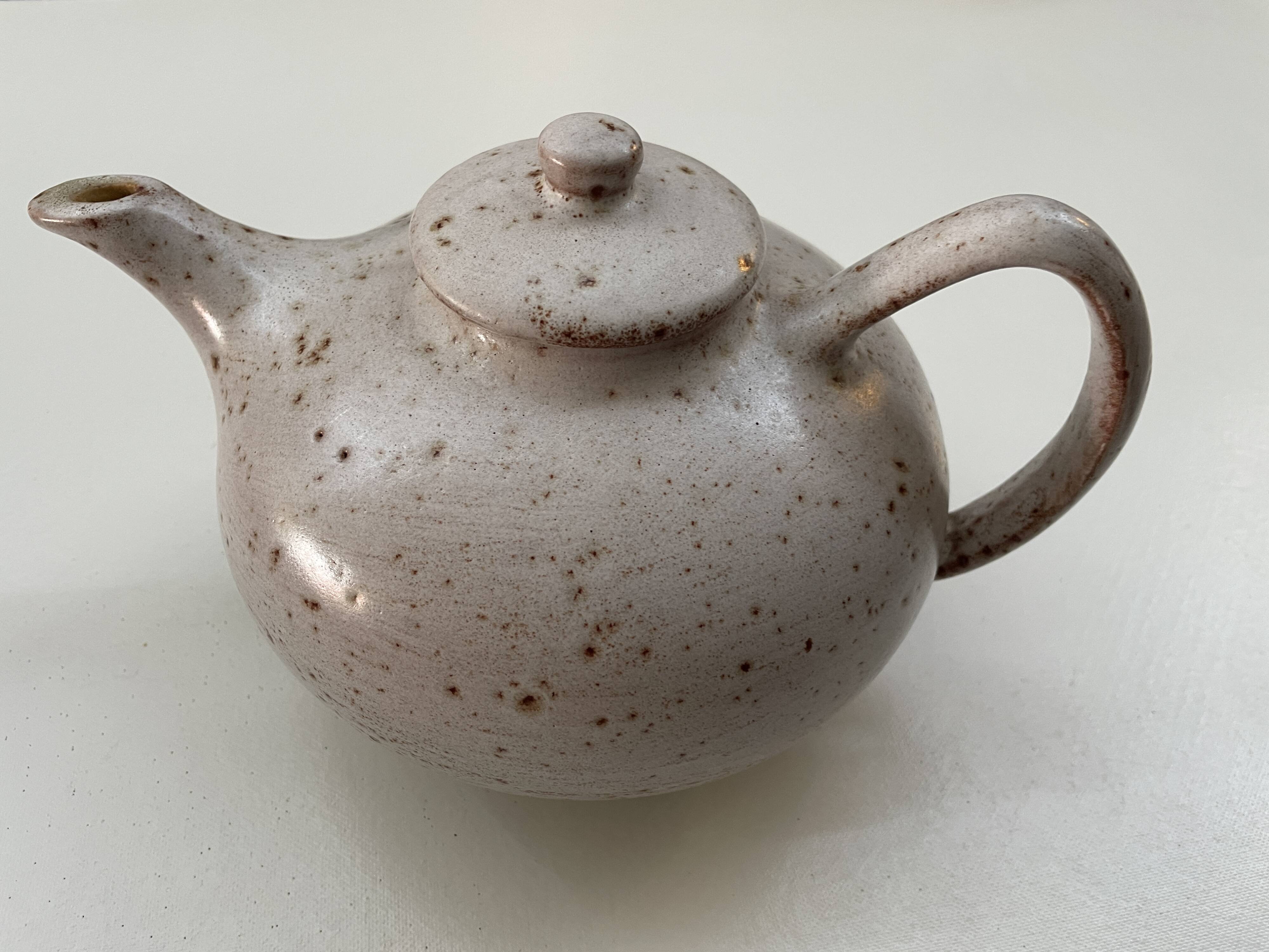 Ceramic teapot, handmade, pyrite stoneware.