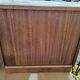 Vintage bedside table in rosewood and brushed aluminum