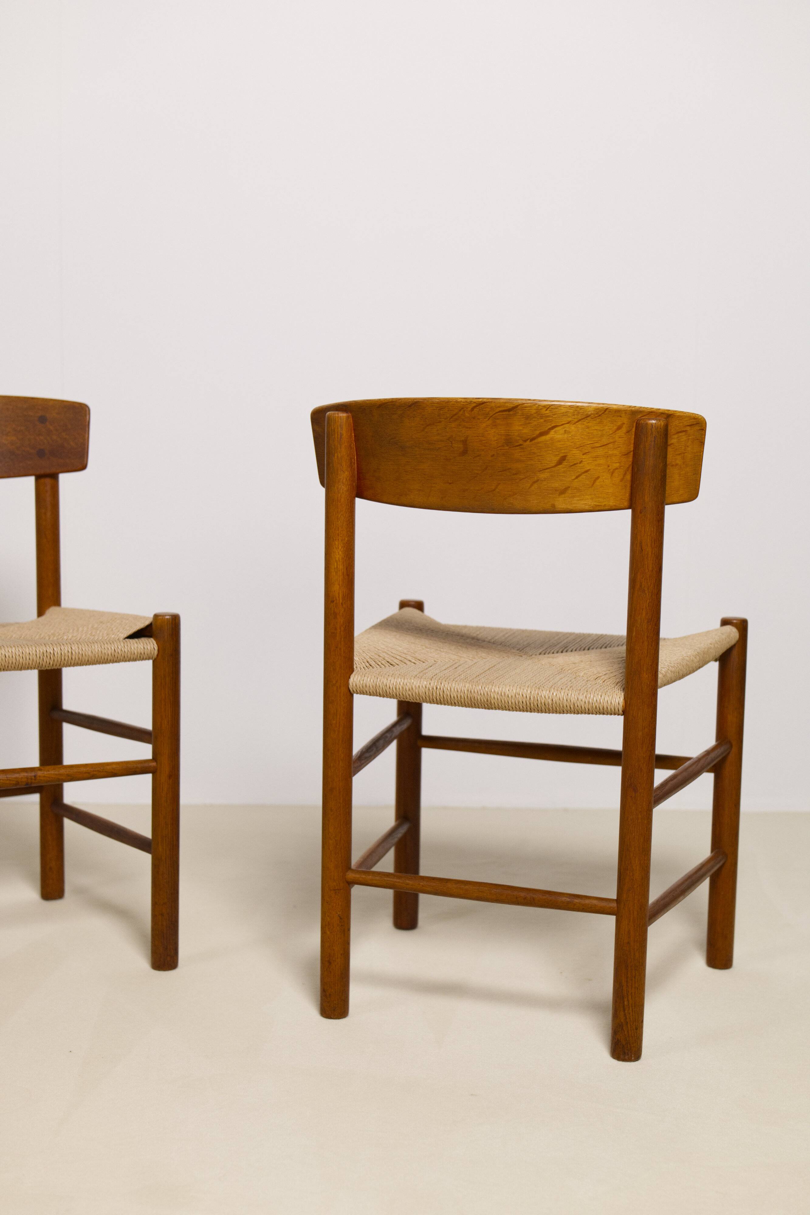 Set of 6 Oak dining chairs 'j39' by Borge Mogensen, 1960s