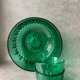 Salad bowl and ramekins Arcoroc green