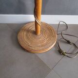 Lampadaire aux oiseaux-LOUIS SOGNOT- en bambou/rotin années 50/60