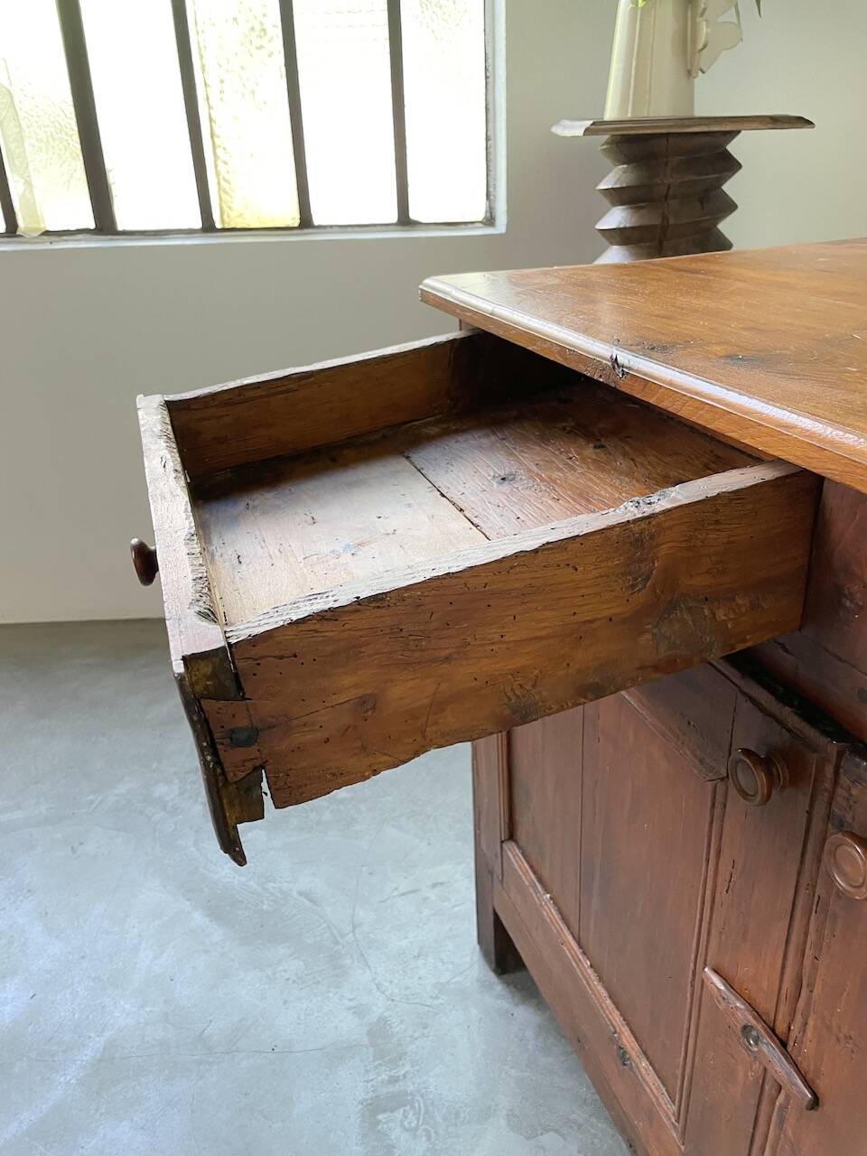 Jam cabinet, folk art furniture, oak, 19th century
