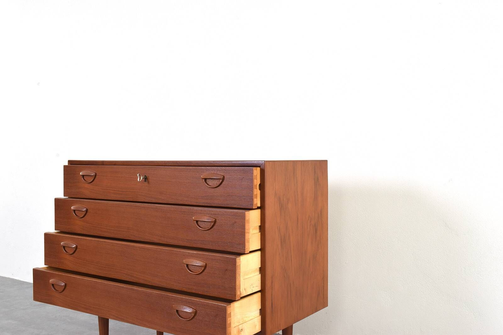 Teak Chest of Drawers by Kai Kristiansen for Feldballes Møbelfabrik, 1960s.