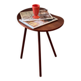 Table d’appoint tripode scandinave vintage en teck "Frya"