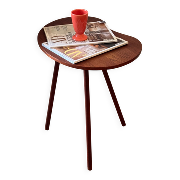 Table d’appoint tripode scandinave vintage en teck "Frya"