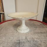 Beige/white porcelain compote from Royal Eelag with a rose pattern.