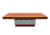 Table basse space age des années 1970 en noyer et métal
