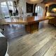 JEAN-CLAUDE MAHEY, Hollywood Regency dining table, extension leaves included.