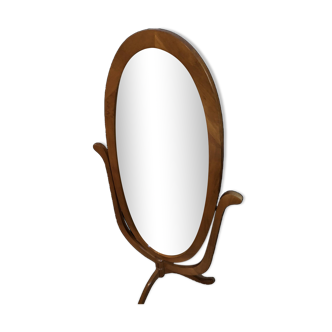 Psyché, miroir oval sur pied