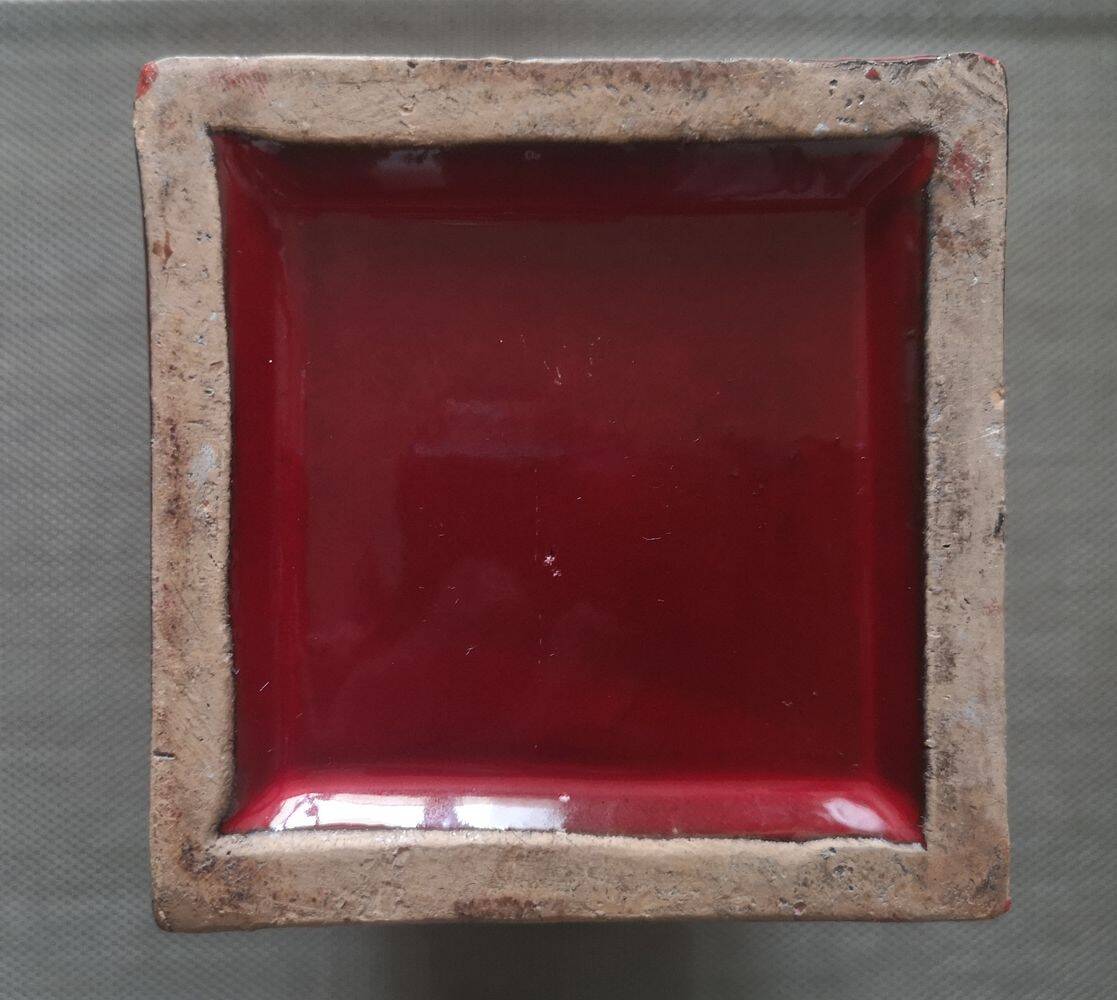 Red glazed ceramic vase - Aldo Londi for Bitossi - 1960s