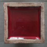 Red glazed ceramic vase - Aldo Londi for Bitossi - 1960s