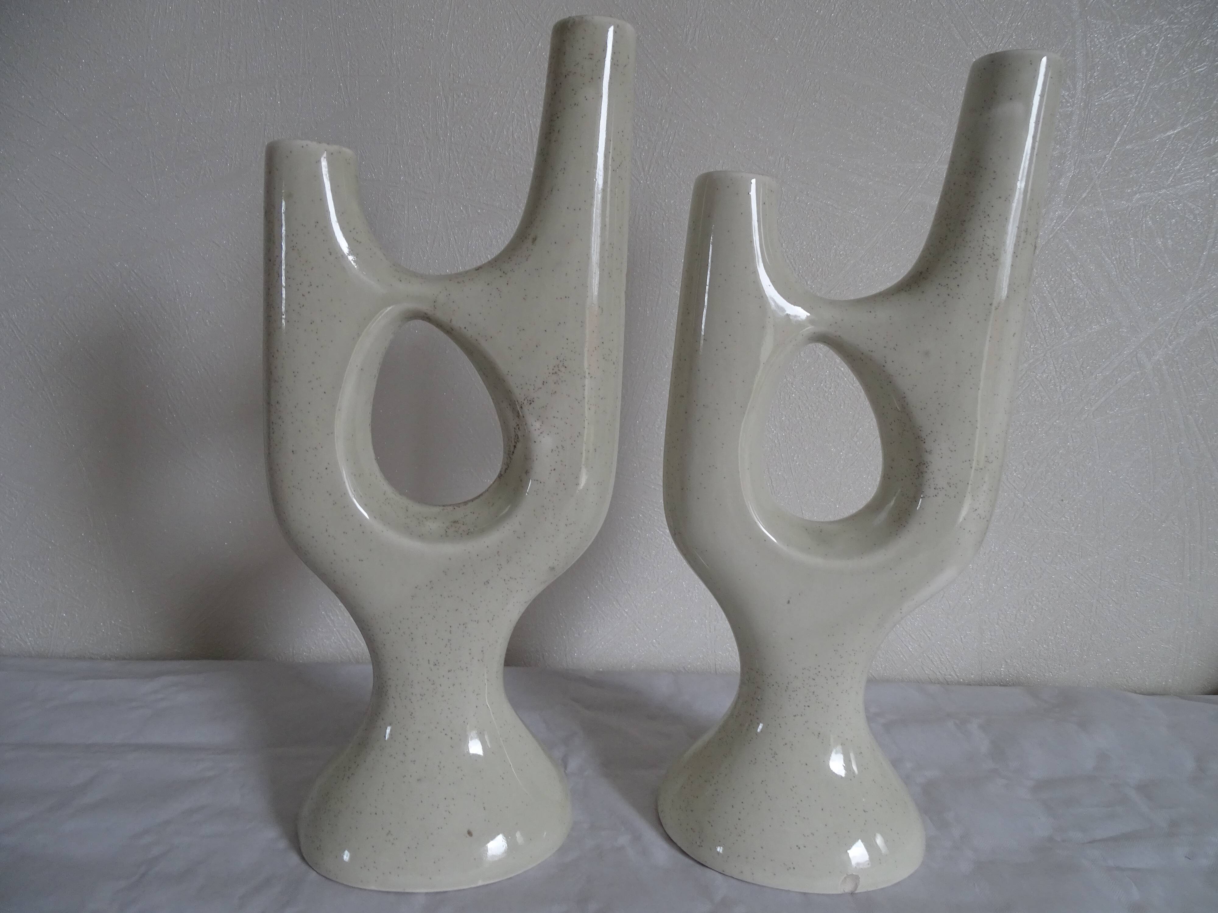 Sarreguemines candlesticks