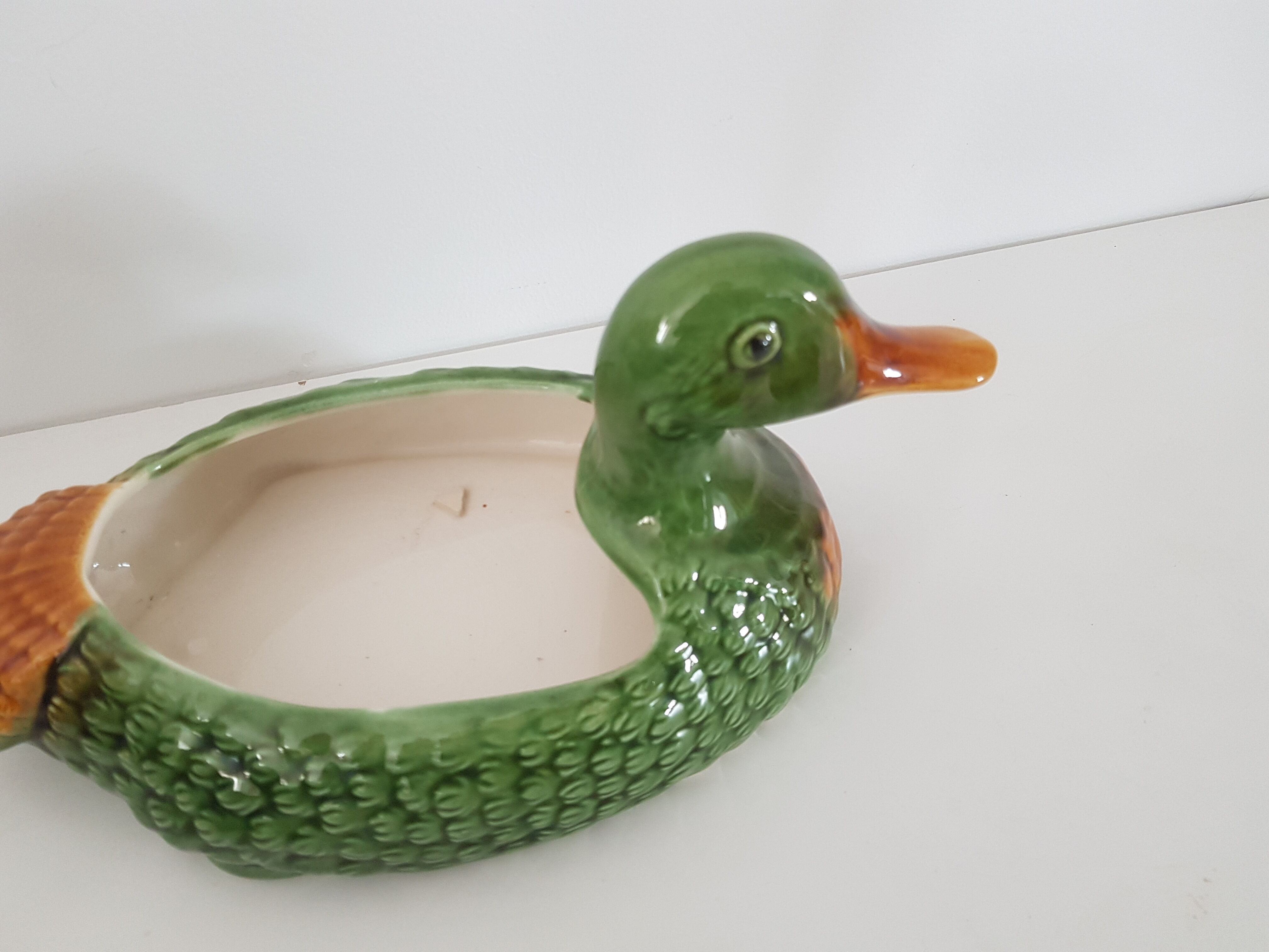 Empty pocket ceramic duck slip