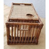 70's rattan coffee table