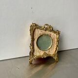 Metal gold colored picture frame brass