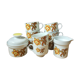 Set 11 coffee cups, sugar bowl and milk pitcher Wunsiedel Bavaria vintage