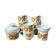 Set 11 coffee cups, sugar bowl and milk pitcher Wunsiedel Bavaria vintage