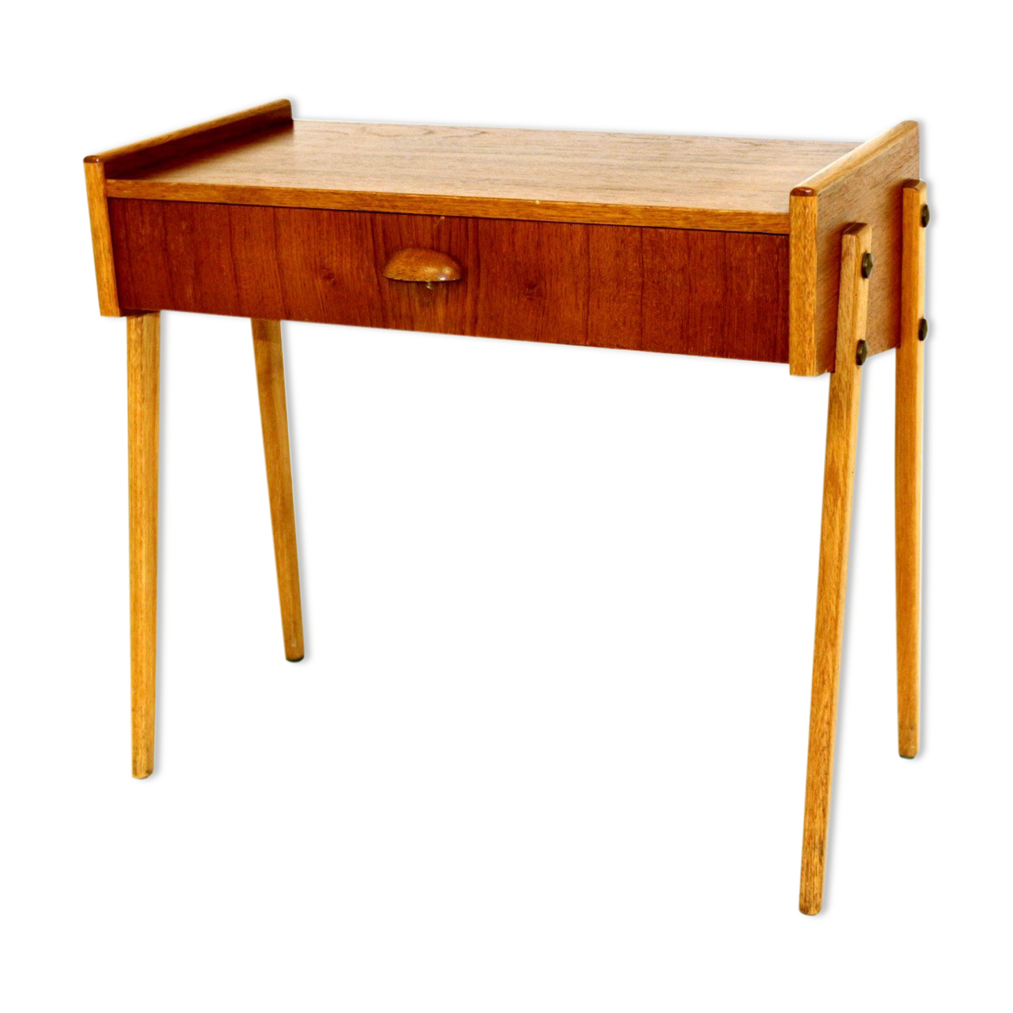 Teak and oak bedside table, Sweden, 1960