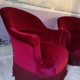 Pair of toadstool armchairs, 1950s