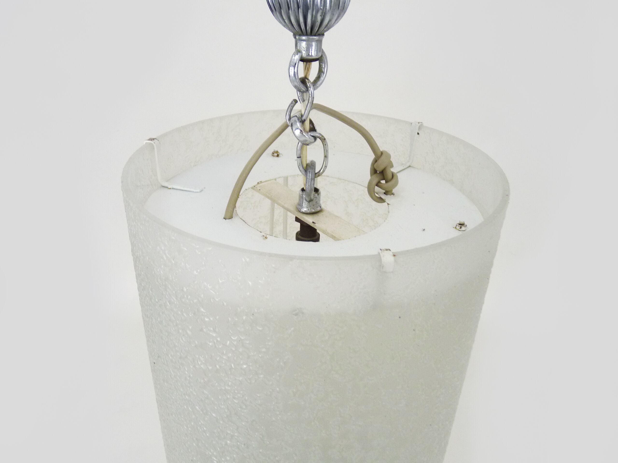 Murano glass tube chandelier by Doria Leuchten. Year 60