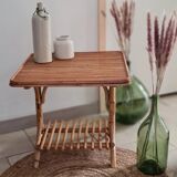 Rattan table 70s