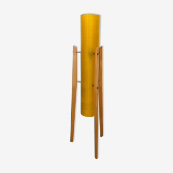 Lampadaire yellow space age rocket années 1970