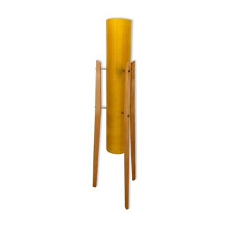 Yellow Space Age Rocket Lamp, 1970s