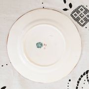 Porcelain dessert plate, Minton Decor 215, green, Sarreguemines