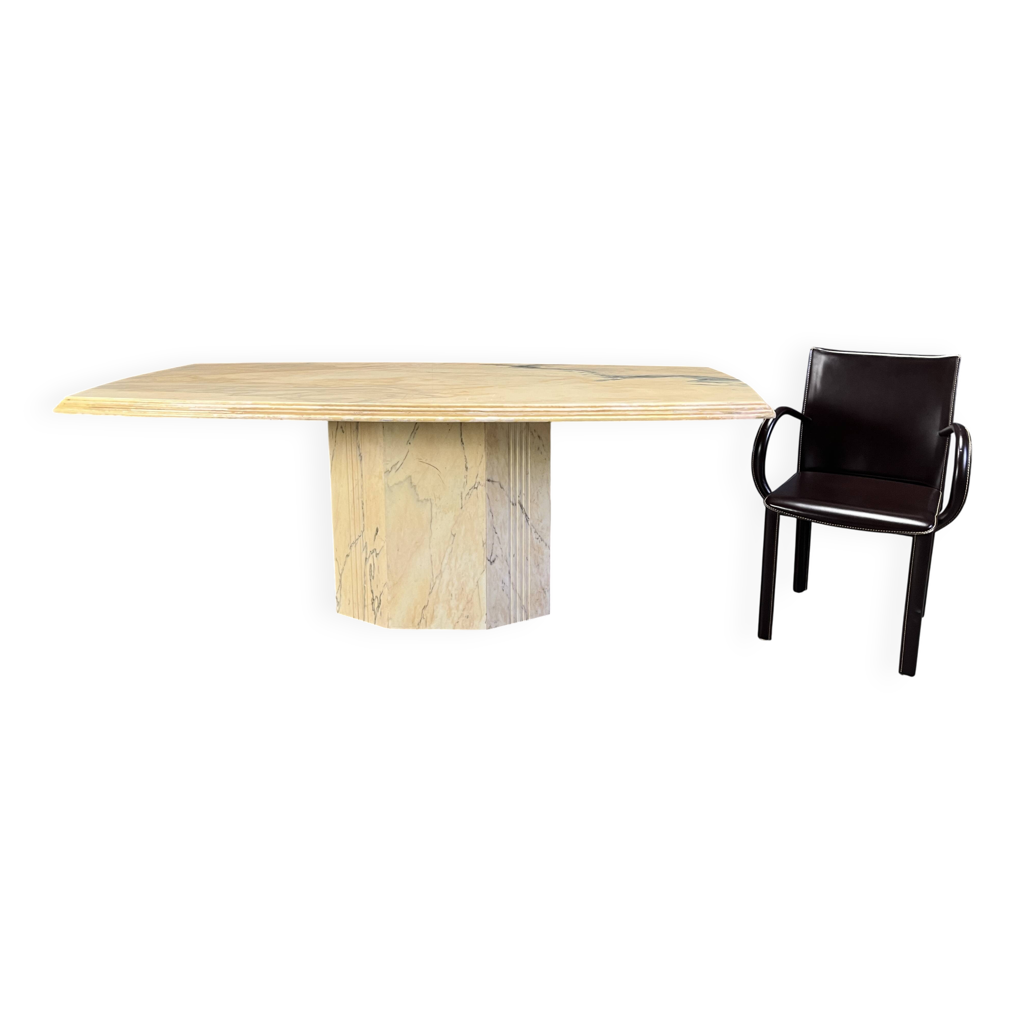 Vintage marble dining table, 1970s