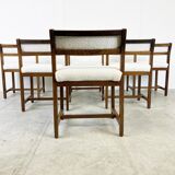Wenge wooden dining chairs by Spectrum, 1970s
