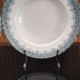 4 assiettes creuses en Terre de Fer Longwy modèle "Suzanne"