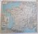 Framed vintage "Michelin" road map from the 80s, 111 cm x 100 cm