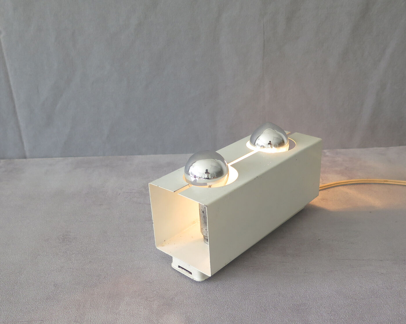 White metal wall lamp, 1970s