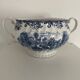 Antique English earthenware tureen, Johnson Bros “coaching scenes” model.