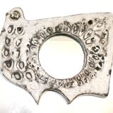 small ceramic mirror with stylized bird decoration c.1960-70